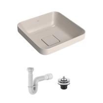 Cuba de Sobrepor Deca Slim 30x30 Quadrada Barbante + Válvula + Sifão