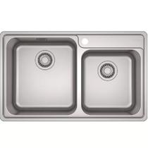 Cuba de Sobrepor Dupla Franke Bell 86x48 30 Litros e 24 Litros Inox