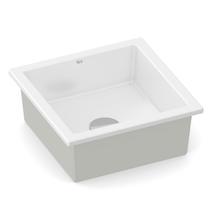 Cuba de Sobrepor e Embutir Quadrada em Louça 33x33cm Branco Roca Optica