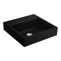 Cuba de Sobrepor Lavatório Quadrada com Mesa 41,5X41,5cm Ébano Fosco - L.735.94