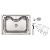 Cuba de Sobrepor para Cozinha com Acessórios Morgana 69X49cm Acetinada - Tramontina