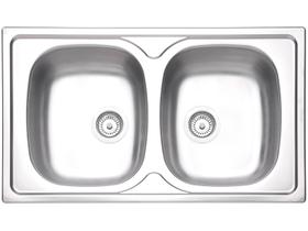 Cuba de Sobrepor para Cozinha Sigma Duas Cubas 86X50cm Inox Pré Polido - Tramontina