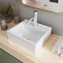 Cuba De Sobrepor Pequena Apocalypse 34cm x 34cm Para Lavabo E Banheiro Quadrada 1 Furo Torneira