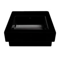 Cuba de Sobrepor Retangular com Grelha 42,5X41cm Ébano Cromado - L.1042C.95 Cuba de Sobrepor Retangular com Grelha 42,5X41cm Ébano Cromado - L.1042C.95