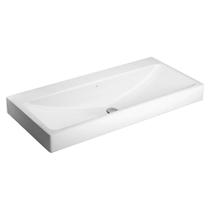 Cuba de Sobrepor Retangular com Mesa 48X100cm Branco - L.1650.17