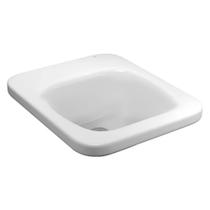 Cuba de Sobrepor Retangular com Mesa 50X42cm Branco - L.1067.17 Cuba de Sobrepor Retangular com Mesa 50X42cm Branco - L.1067.17