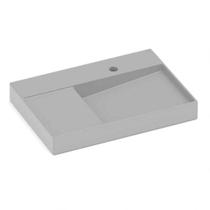 Cuba de Sobrepor Retangular View Horizon Stone Roca 60x42cm