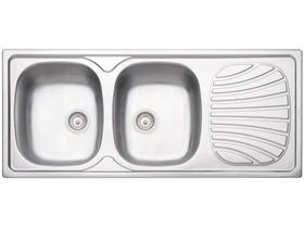 Cuba de Sobrepor Tramontina Alpha Alpha 2C 34 R em Aço Inox 116 x 50 cm