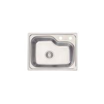 Cuba de Sobrepor Tramontina Morgana Compact 48 FX em Aço Inox com Acabamento Escovado 55 x 42 cm com válvula Cuba de Sobrepor Tramontina Morgana Compact 48 FX em Aço Inox com Acabamento Escovado 55 x 42 cm com válvula