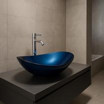 Cuba de Vidro 8 mm para Banheiros e Lavabos De Apoio - Oval