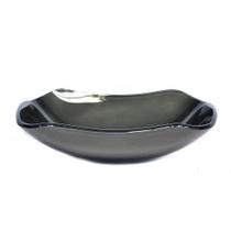 Cuba de vidro abaulada 51cm grafite