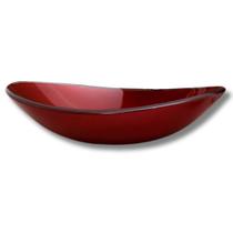 Cuba de Vidro Banheiro Lavabo Oval Canoa 47,5cm - Modelo de Apoio 8mm