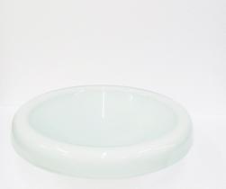 Cuba de vidro chapeu 42cm branca