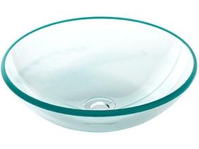 Cuba de vidro grande para banheiro Redonda 30 Cm De Vidro Temperado 10Mm Incolor 2029 - lavabo