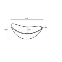 Cuba De Vidro Oval 38Cm Branco Fosco