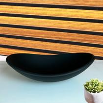 Cuba de vidro oval 38cm preto fosco Cuba de vidro oval 38cm preto fosco