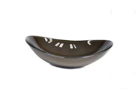 Cuba de vidro oval 47cm marrom Cuba de vidro oval 47cm marrom