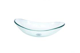 Cuba de vidro oval 47cm pisa jateada Cuba de vidro oval 47cm pisa jateada