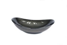 Cuba de vidro oval 55cm grafite