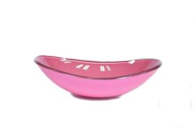 Cuba De Vidro Oval 55Cm Rosa