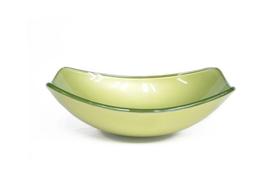 Cuba de vidro oval chanfrada 51cm verde oliva Cuba de vidro oval chanfrada 51cm verde oliva