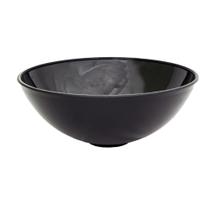 Cuba de Vidro Preta Redonda Lisa de Sobrepor para Banheiro - Prismatic