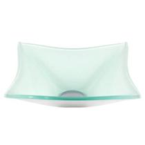 Cuba de vidro quadrada 31cm branca Cuba de vidro quadrada 31cm branca