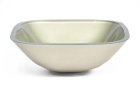 Cuba de vidro quadrada 35cm champanhe Cuba de vidro quadrada 35cm champanhe