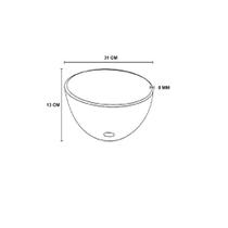 Cuba De Vidro Redonda 30Cm Preto Fosco Cuba De Vidro Redonda 30Cm Preto Fosco