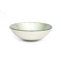 Cuba de vidro redonda 31cm champanhe