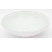 Cuba De Vidro Redonda 35Cm Branca Cuba De Vidro Redonda 35Cm Branca