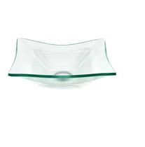 Cuba de vidro retangular 39cm jateada