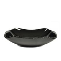 Cuba de vidro retangular abaulada 45cm preto