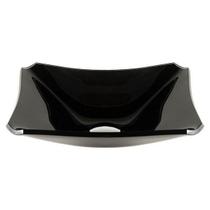 Cuba De Vidro Retangular Chanfrada 37Cm Preto