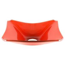 Cuba de vidro retangular chanfrada 37cm vermelho ferrari