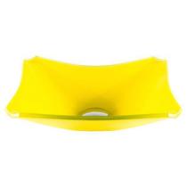 Cuba De Vidro Retangular Chanfrada 39Cm Amarelo