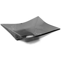 Cuba de Vidro Retangular p/ Banheiros e Lavabos - Modelo de Apoio Incolor e Fumê