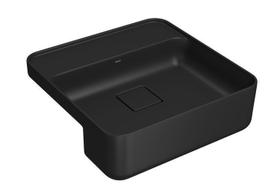 Cuba Deca Semiencaixe Quadrada Com Mesa 40 Cm Ébano Fosco