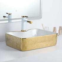 Cuba Deend De Cerâmica BaroccoOro Para Banheiro 49x38x14cm Cuba Deend De Cerâmica BaroccoOro Para Banheiro 49x38x14cm