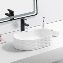 Cuba Deend De Cerâmica Circolare Luna P/ Banheiro 54x36x13cm Cuba Deend De Cerâmica Circolare Luna P/ Banheiro 54x36x13cm