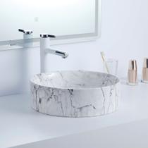 Cuba Deend De Cerâmica MarmoCarezza Para Banheiro 39x39x12cm Cuba Deend De Cerâmica MarmoCarezza Para Banheiro 39x39x12cm