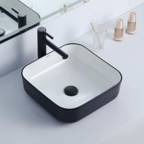 Cuba Deend De Cerâmica NeroBianco Para Banheiro 39x39x14cm