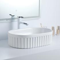 Cuba Deend De Cerâmica Ovale RigaLuce Para Banheiro 55x36x15cm Cuba Deend De Cerâmica Ovale RigaLuce Para Banheiro 55x36x15cm