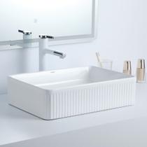 Cuba Deend De Cerâmica Rettangolo RigaLuce Banheiro 51x35x13cm Cuba Deend De Cerâmica Rettangolo RigaLuce Banheiro 51x35x13cm