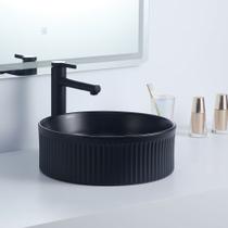 Cuba Deend De Cerâmica RigaNero Para Banheiro 37x37x13cm Cuba Deend De Cerâmica RigaNero Para Banheiro 37x37x13cm