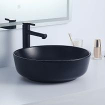 Cuba Deend De Cerâmica RotondaNero Para Banheiro 42x42x14cm