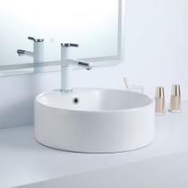 Cuba Deend De Cerâmica Rotondo Bianco Banheiro 47x47x15cm Cuba Deend De Cerâmica Rotondo Bianco Banheiro 47x47x15cm