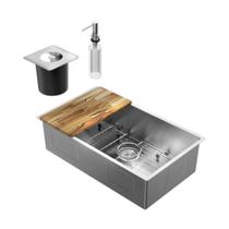 Cuba Docol Bistrô 70x40x20 cm Aço Inox Escovado Acessórios Lixeira Quadrada Cuba Docol Bistrô 70x40x20 cm Aço Inox Escovado Acessórios Lixeira Quadrada