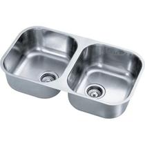 Cuba Dupla 71,5X40X15 Aço 304 Polida Vertical Sem Pad