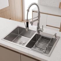 Cuba Dupla Aço Inox Torneira Flexível Gourmet Cozinha Prata Cuba Dupla Aço Inox Torneira Flexível Gourmet Cozinha Prata